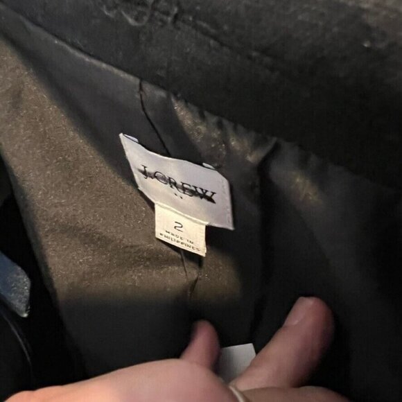 J.Crew Womens $178 Linen Holland Blazer Black Size 2 Al222 - Picture 7 of 7